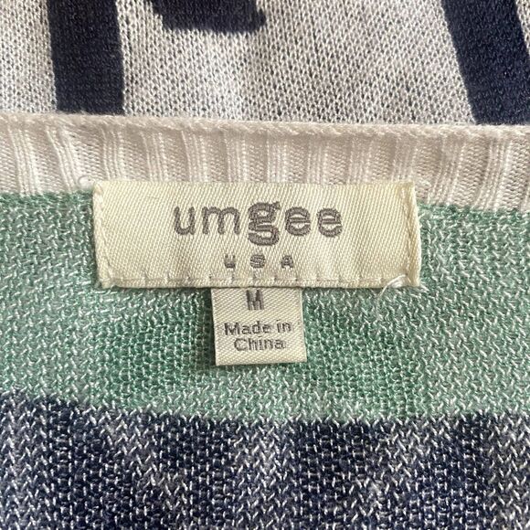 Umgee Southwestern Print Rainbow Cardigan Fringe Waterfall Front Size Medium - Picture 4 of 5